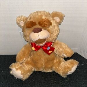 Gemmy Teddy Bear Animated Dancing Moving Eyebrows Sings “A Little Respect” 11”T